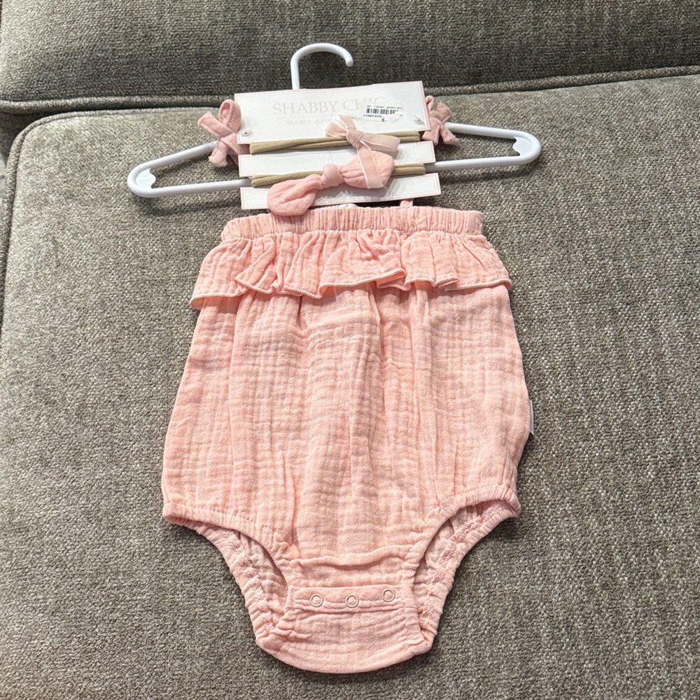 Shabby Chic Soft Pink Ruffled Diaper Cover